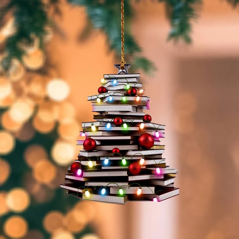 The Best Book Lover Christmas Ornaments BOOKGLOW