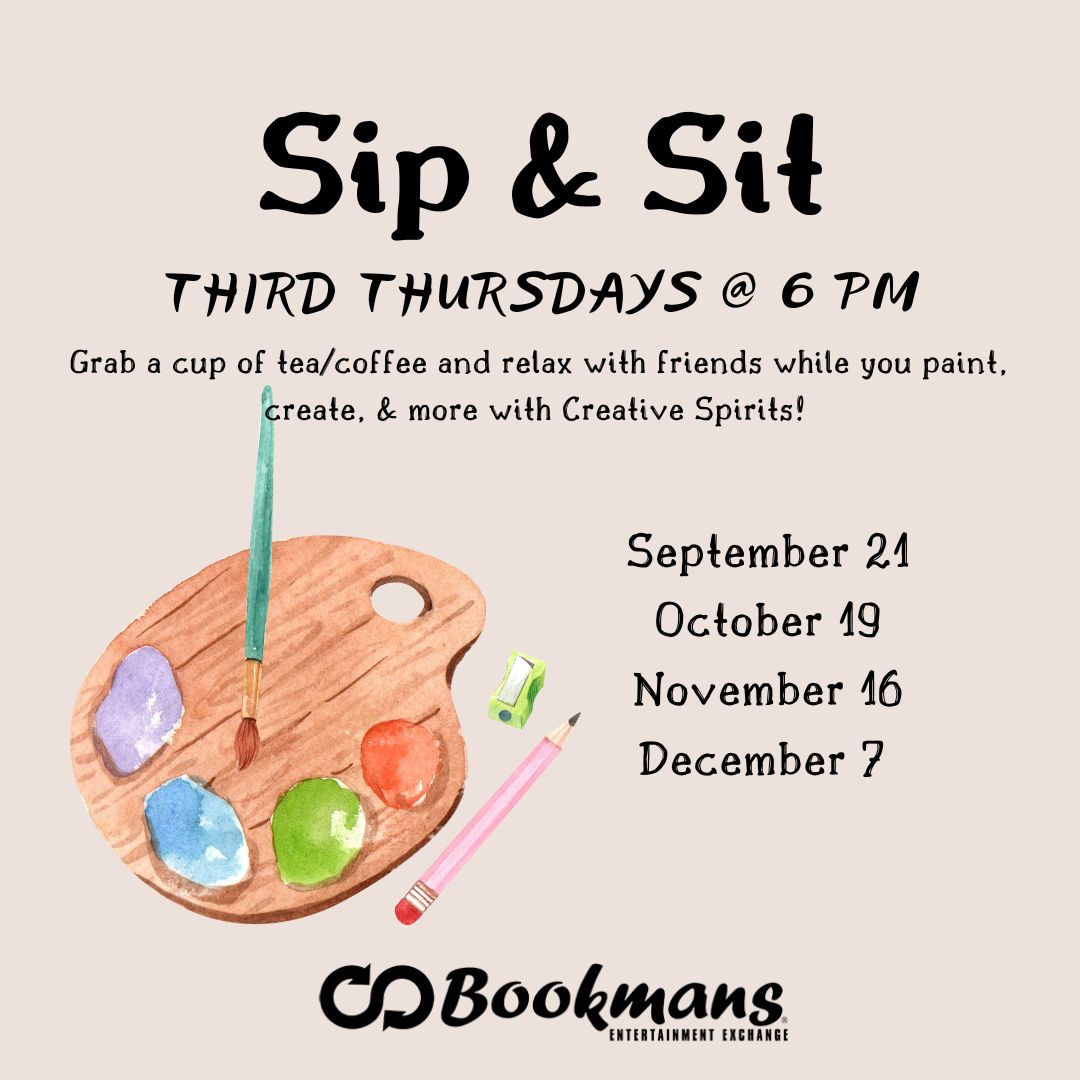 Sip and Sit Paint w/ Creative Spirits Bookmans Entertainment Exchange