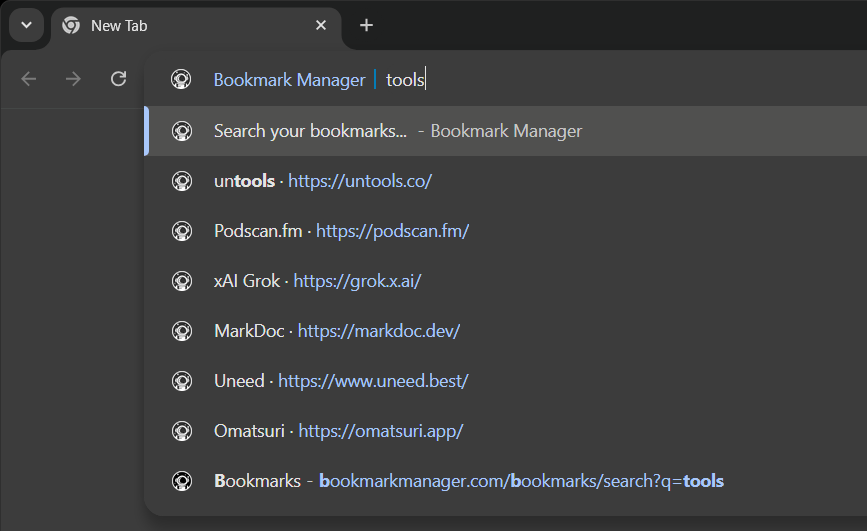 Tips Bookmark Manager Documentation