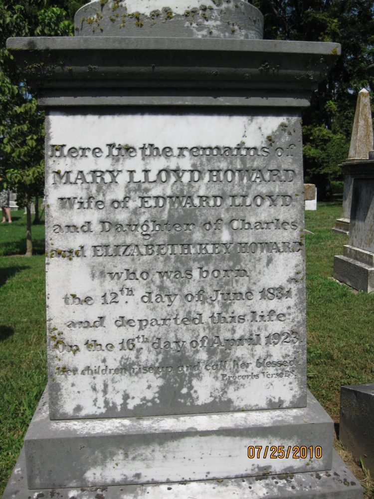 Lloyd Family Cemetery at Wye House