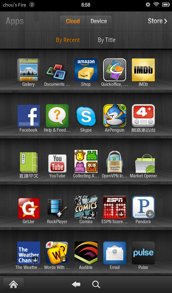 上鋐書庫快訊Amazon Kindle Fire使用內建email軟體新增Yahoo收信設定