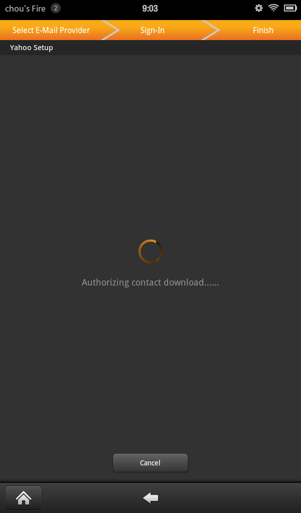 上鋐書庫快訊Amazon Kindle Fire使用內建email軟體新增Yahoo收信設定