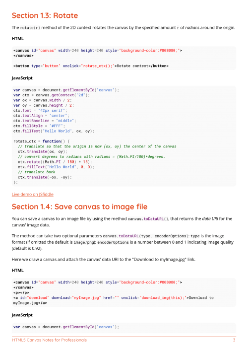 Free HTML5 Canvas Book