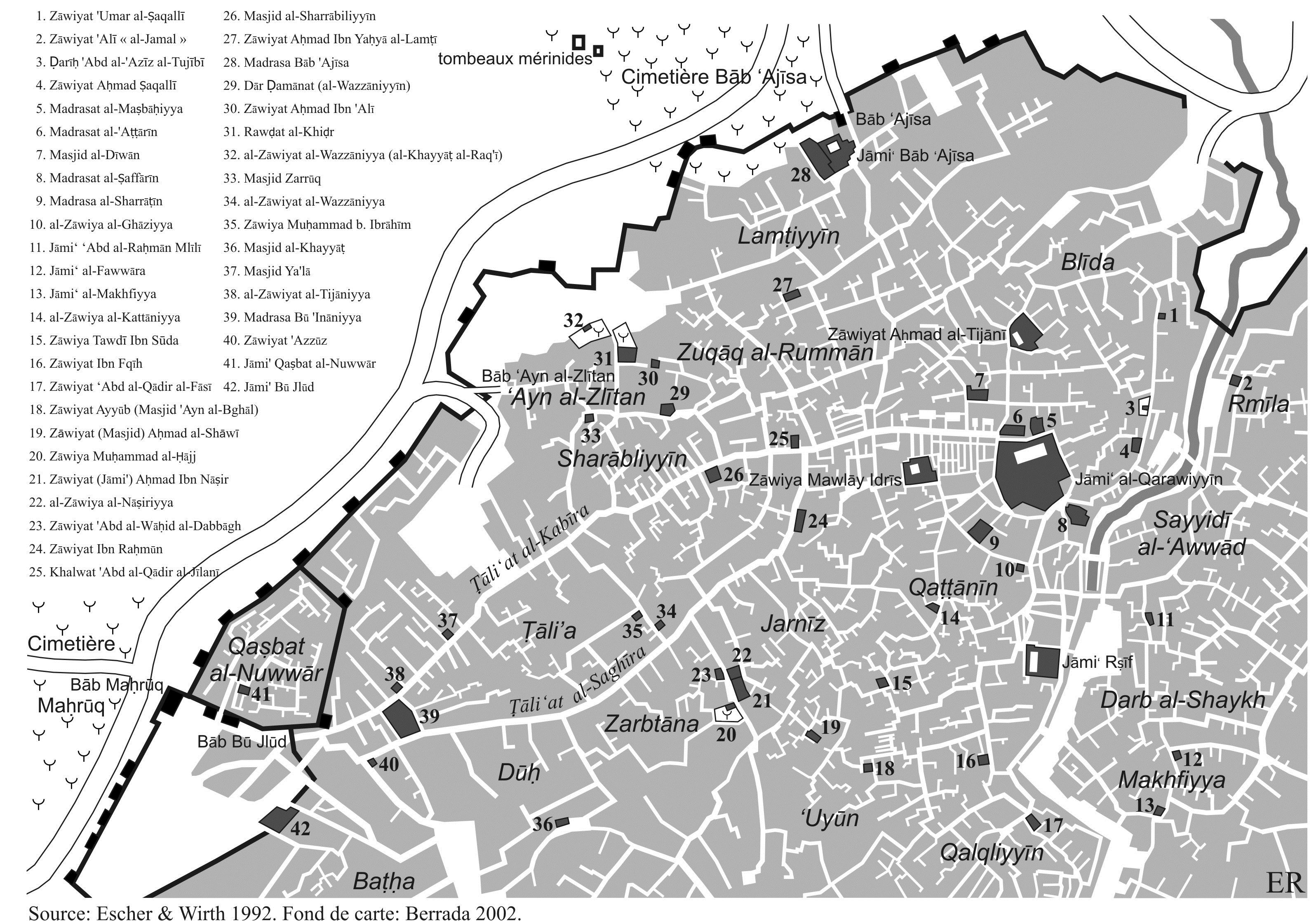 Plan De La Ville De Fes Fès et sainteté, de la fondation à l’avènement du Protectorat (8081912