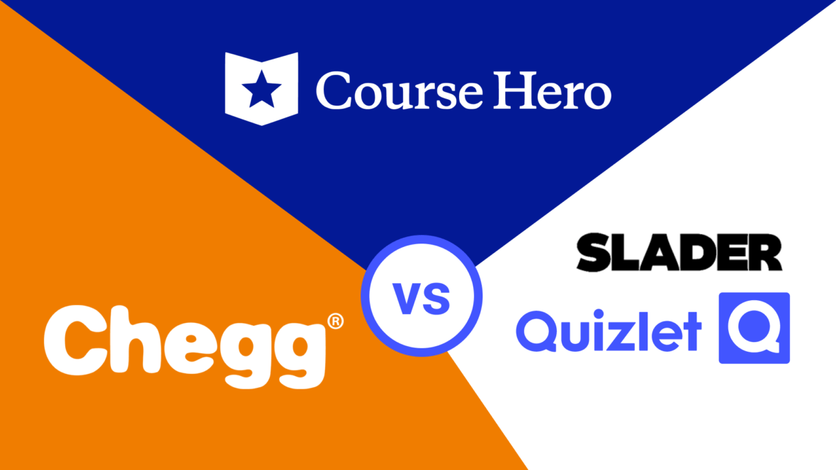 Slader (Quizlet Explanations) vs. Chegg Study vs. Course Hero—Textbook