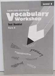 Vocabulary Workshop : Test Book Level E Form A: 9780821576304 - BooksRun
