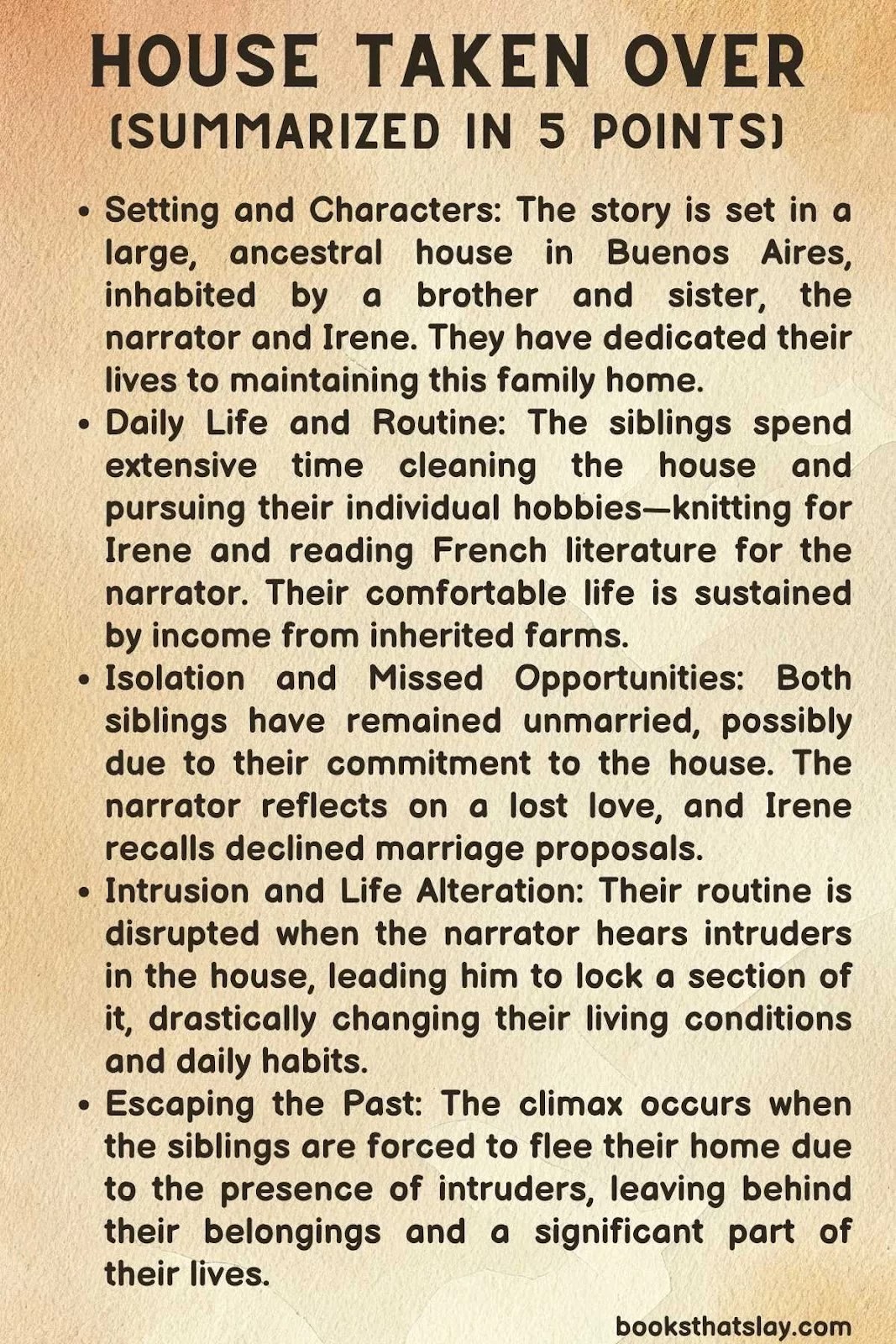 House Taken Over Summary and Key Themes