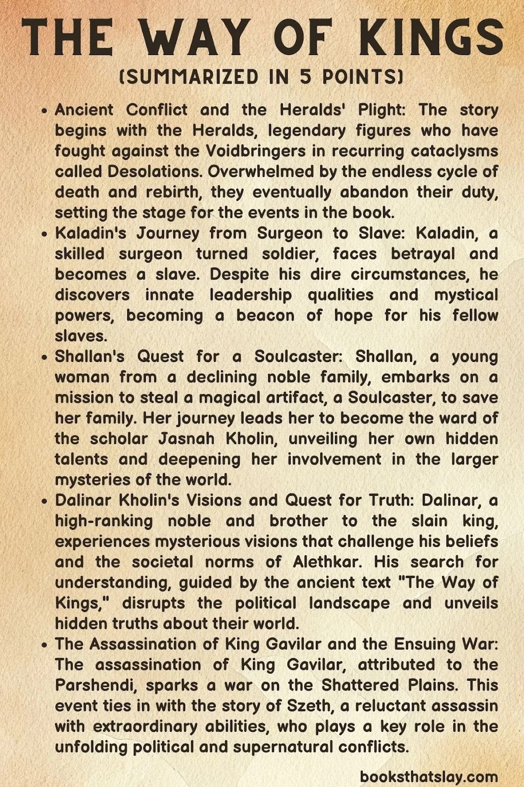 The Way of Kings Summary, Characters and Themes