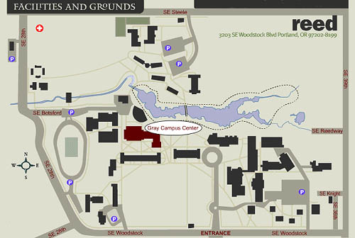 Reed College Campus Map Directions to the Bookstore Reed College Bookstore