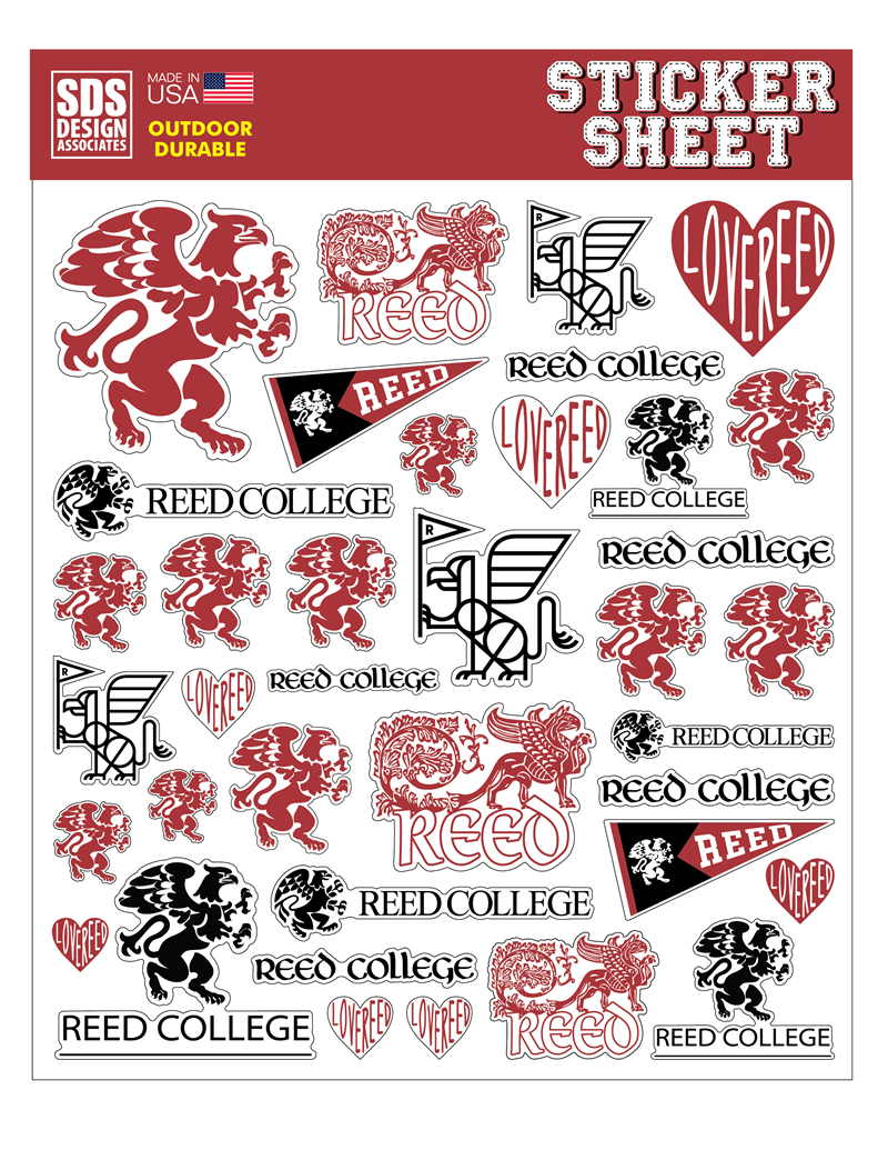 Sticker Sheet Reed Reed College Bookstore