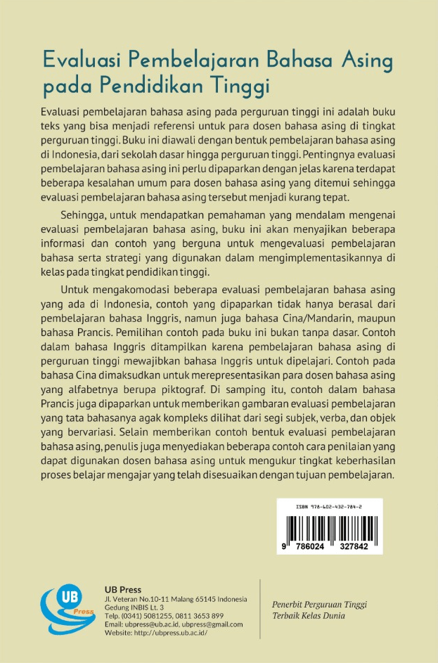 Evaluasi Pembelajaran Bahasa Asing pada Pendidikan Tinggi