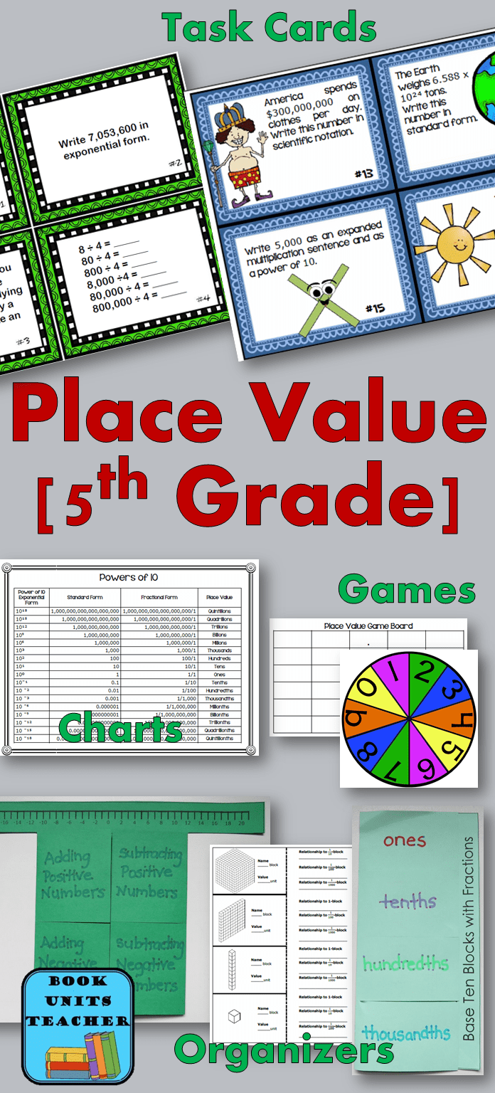 Math Resources Place Value Book Units Teacher