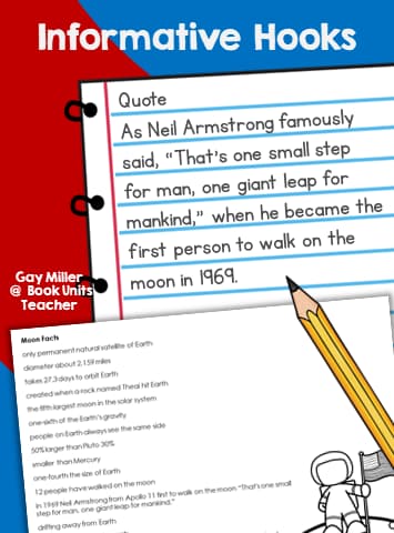 Teaching Hooks for Informative Writing - Book Units Teacher