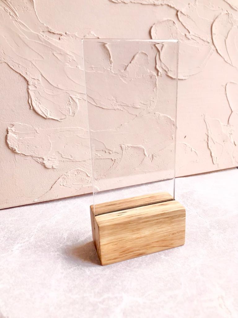 Tent card stand customized Boolet