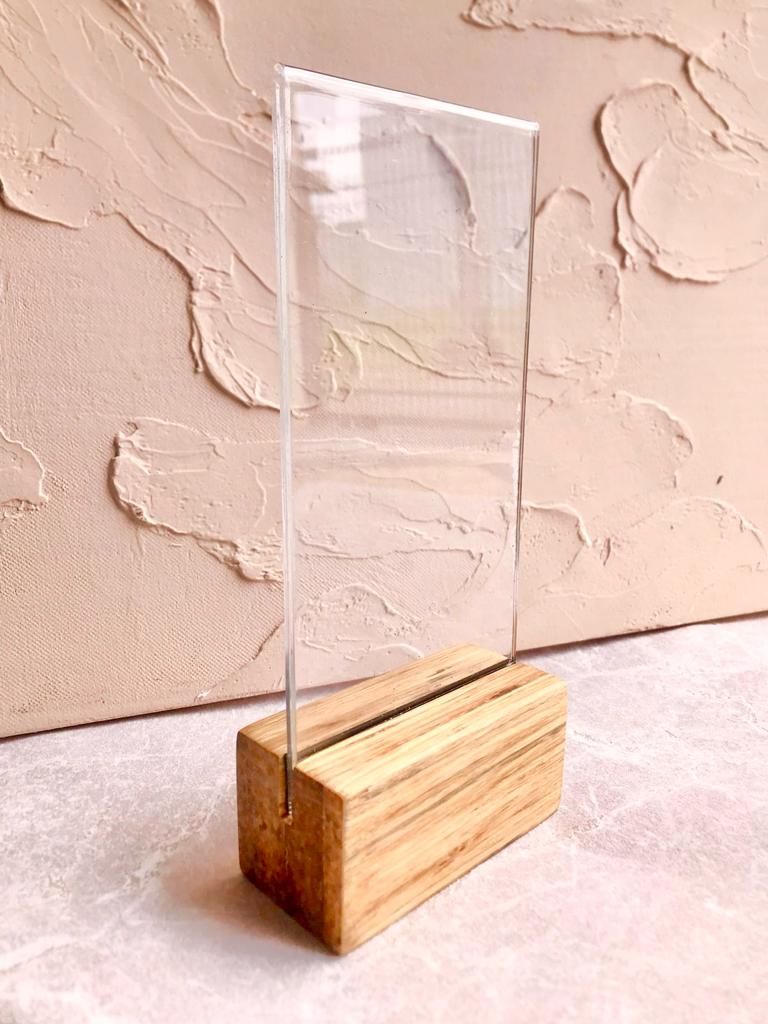 Tent card stand customized Boolet