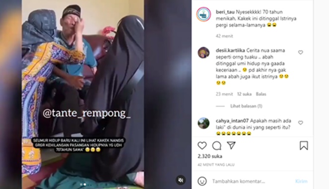 Kakek Ini Definisikan Cinta Sejati, Menikah Hampir 70 Tahun hingga Tak Rela Ditinggal Mati