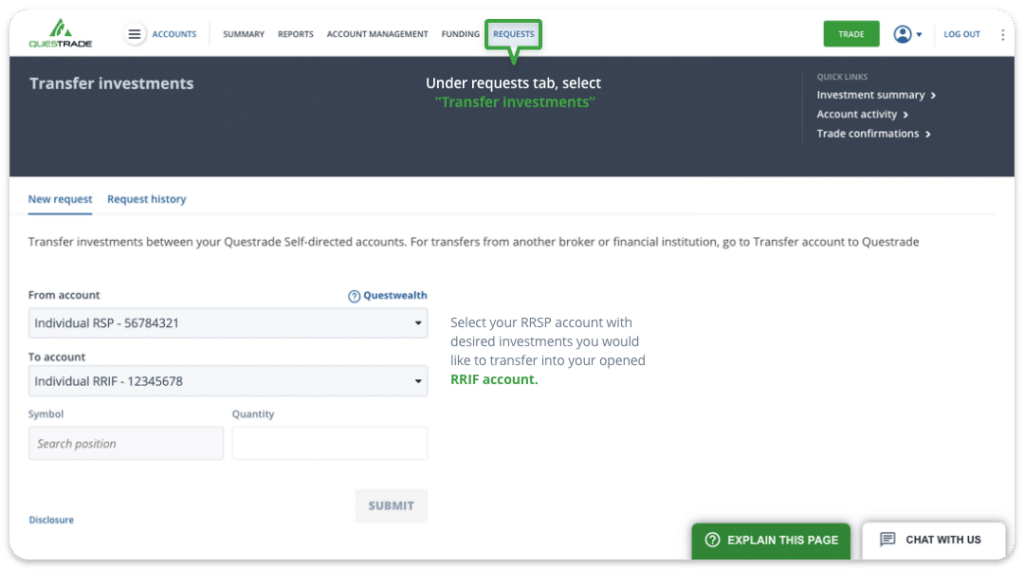 Converting Your RRSP To A RRIF At Questrade Boomer & Echo