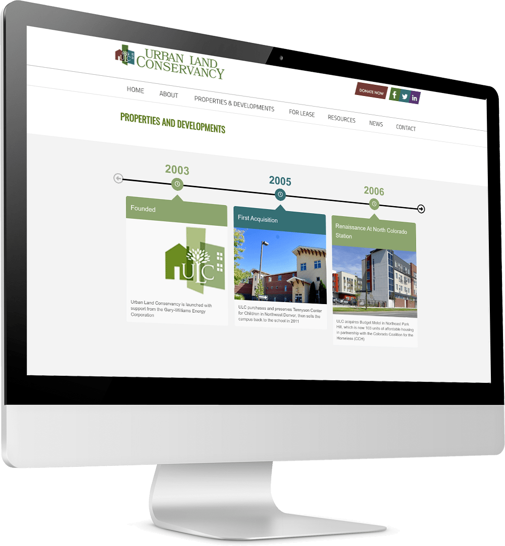 Urban Land Conservancy site Boomerang Marketing Nonprofit