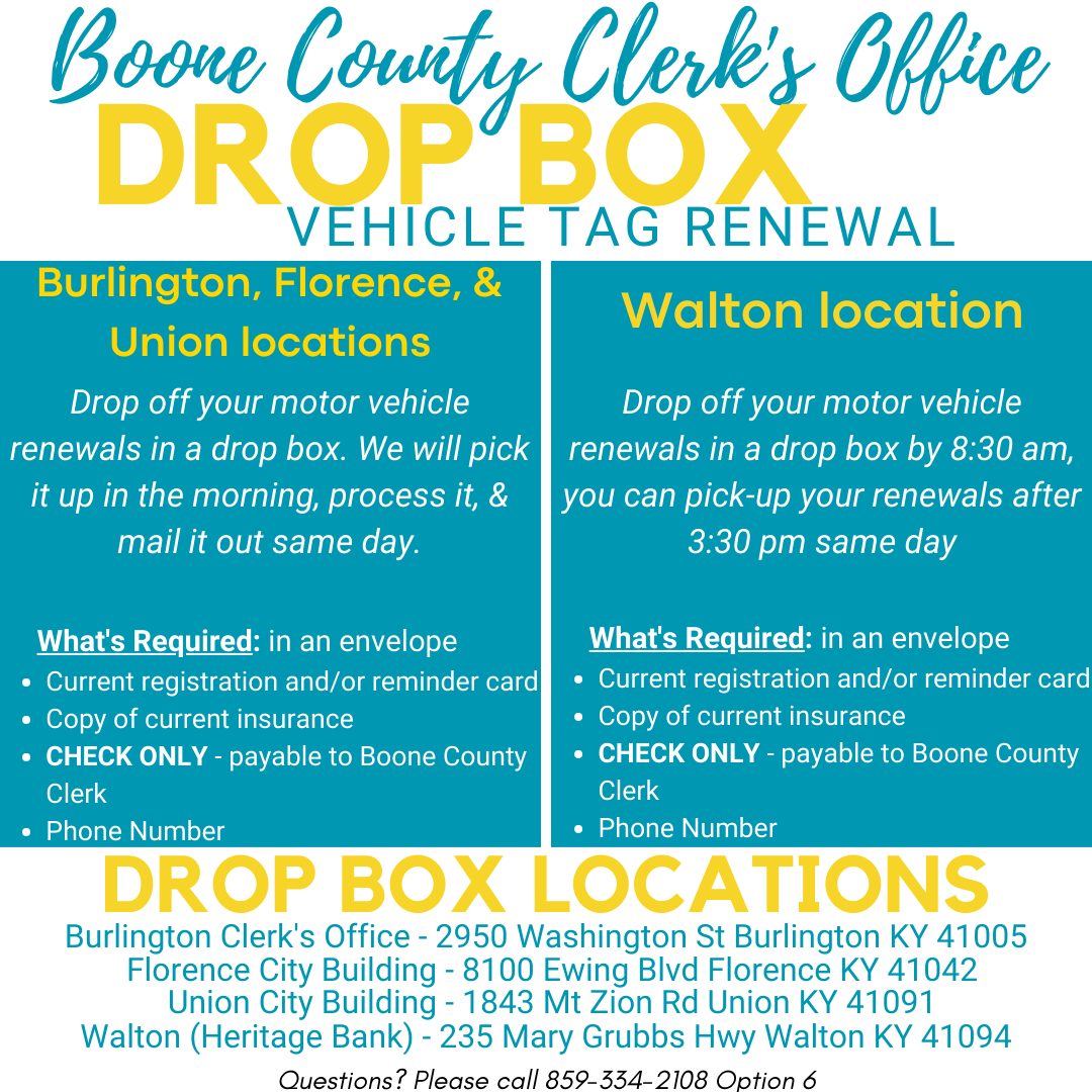 Registration Renewal Options Boone County Clerk's Office