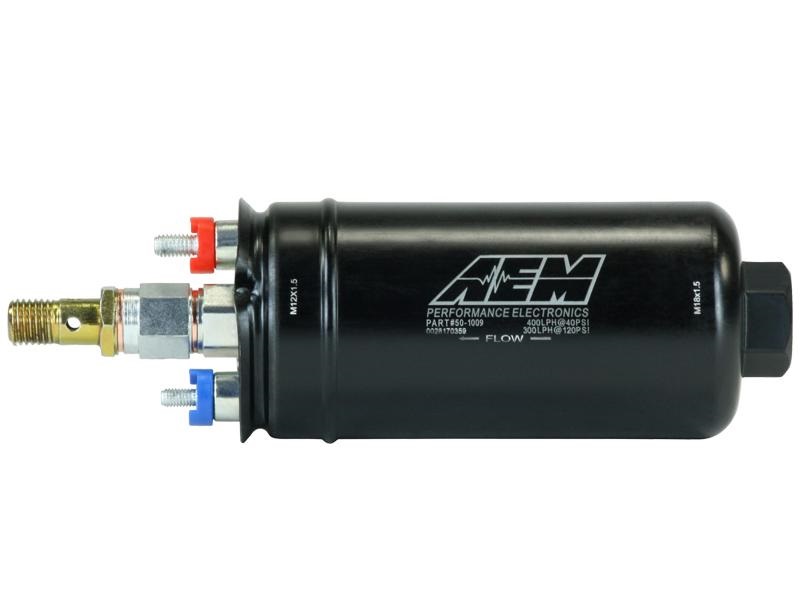 AEM 400LPH Metric Inline High Flow Fuel Pump Boosted Warehouse