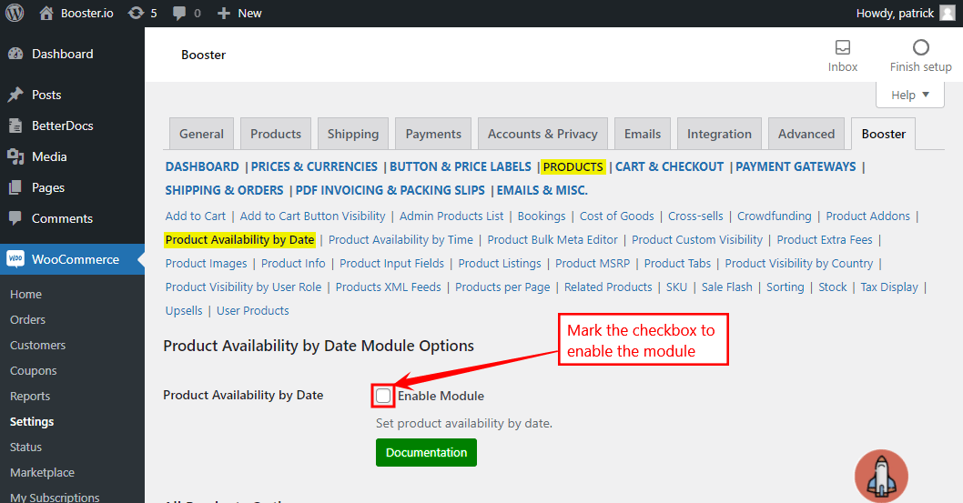 Product Availability by Date For plugin Booster for