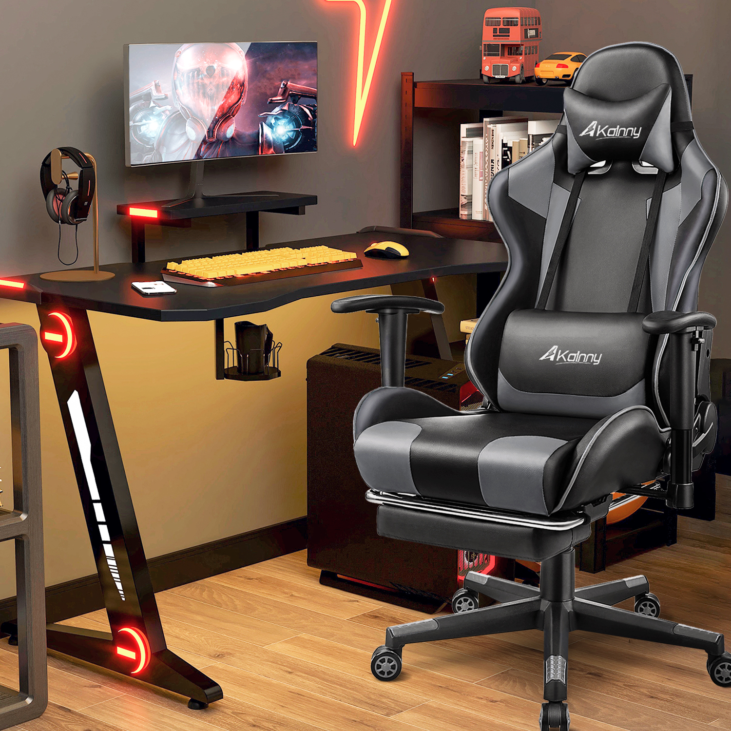 Chaise de Bureau Gaming Chaise Gamer Fauteuil Siège Gaming