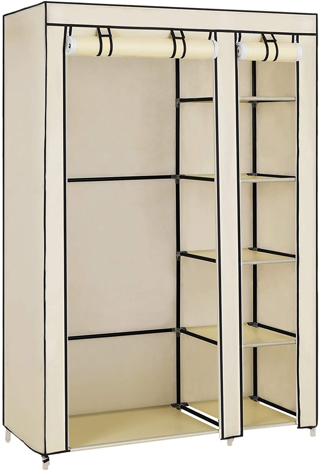 SONGMICS Armoire de rangement XXL, Penderie dressing en Tissu nontissé