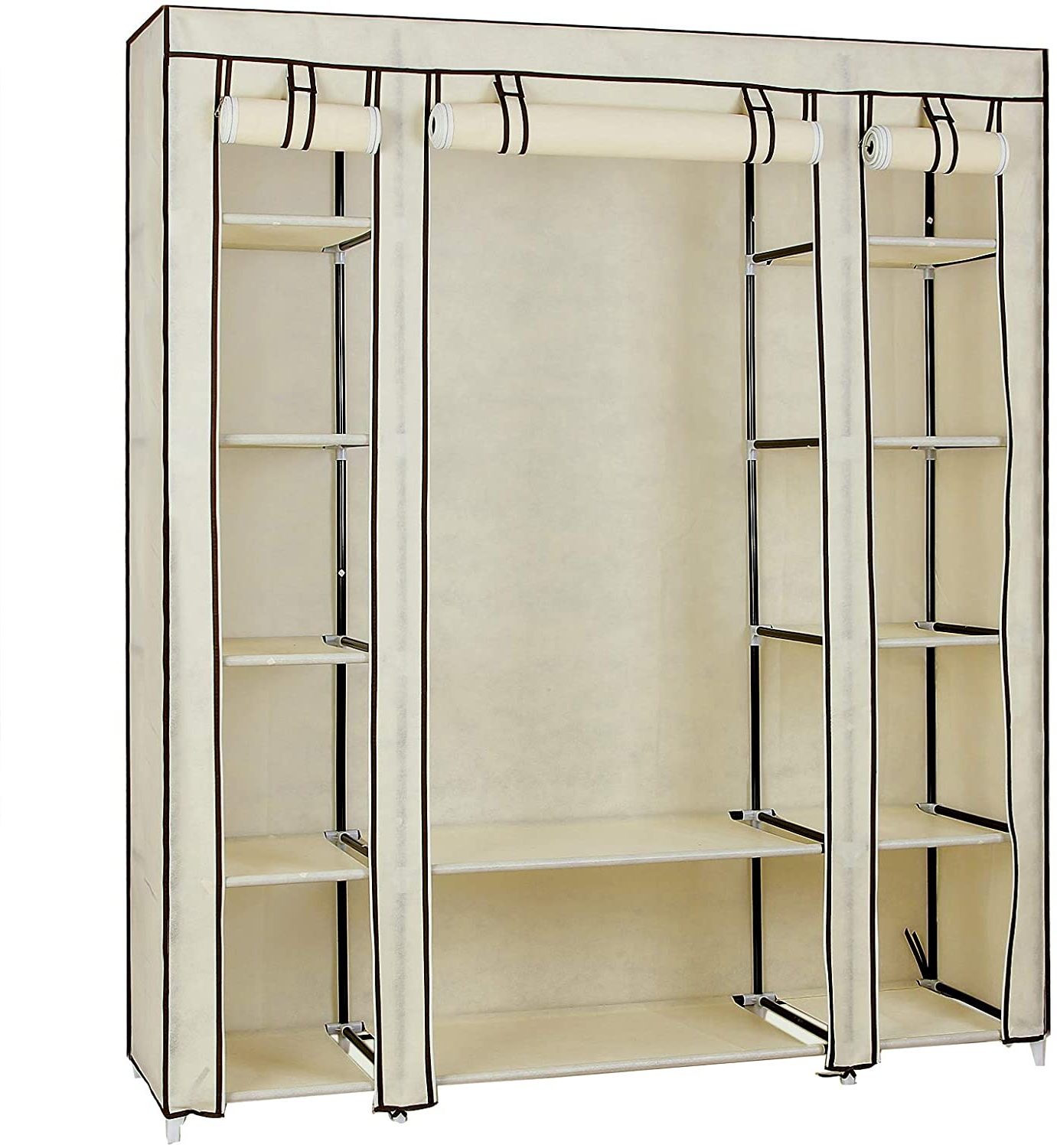 SONGMICS Armoire de rangement XXL, Penderie dressing en Tissu nontissé