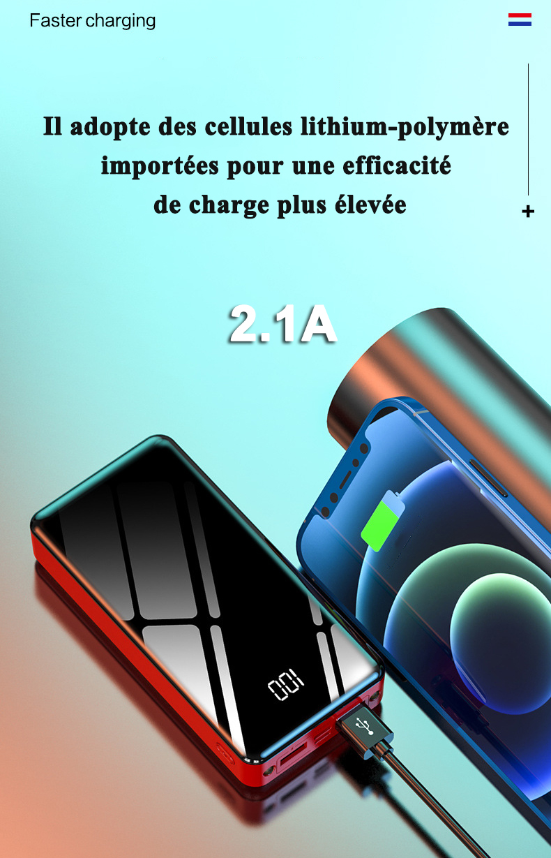 KREKCO®Batterie Externe portable 50000mah charge rapide power bank