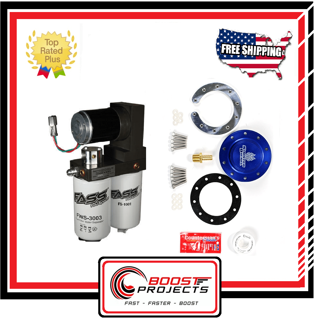 FASS Titanium Series Diesel Fuel Pump&Fuel Tank Sump Kit Fits Cummins 5