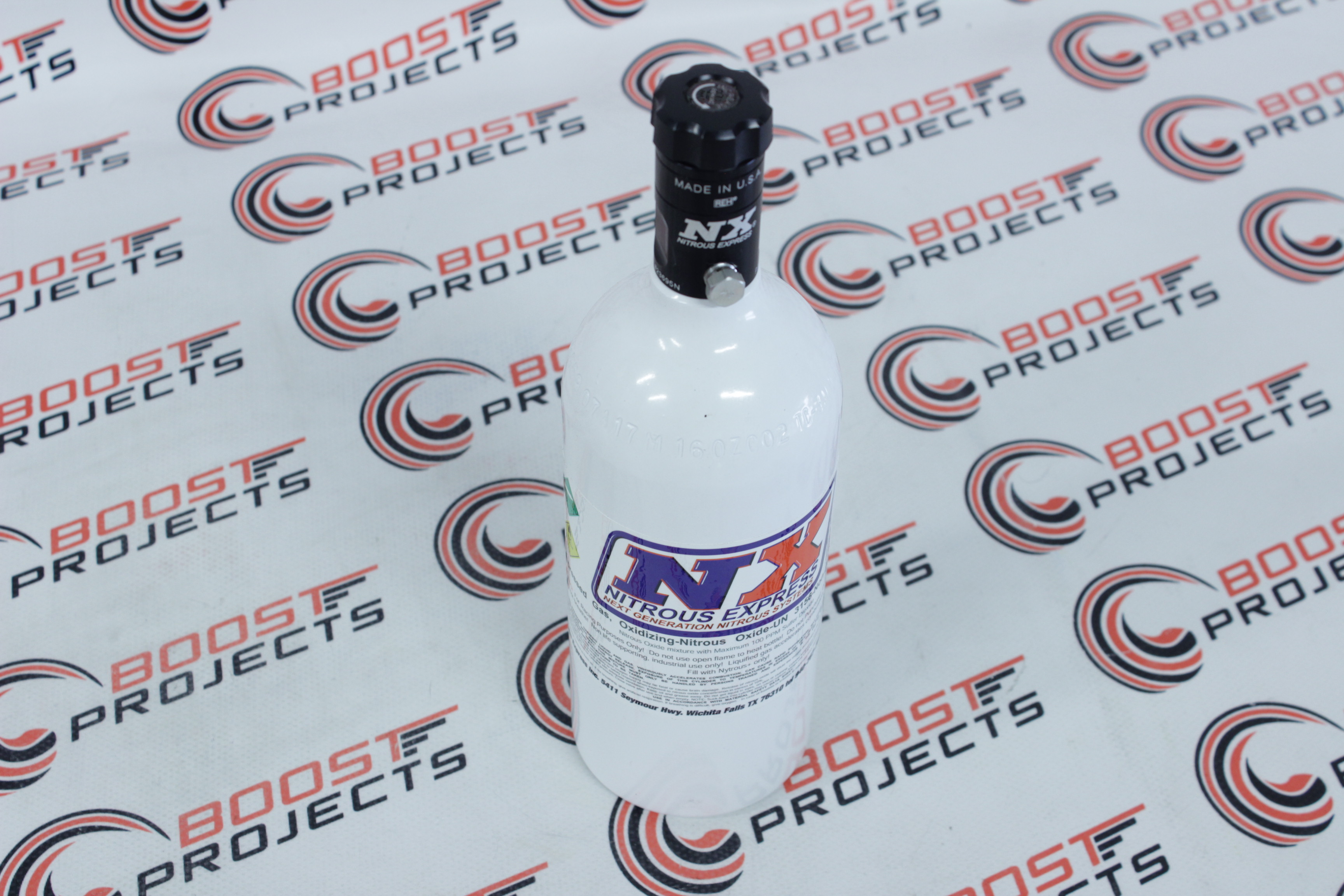 NX Nitrous Express 1LB Bottle W/ Motorcycle Valve (3.2 Dia. X 9.83 Tall