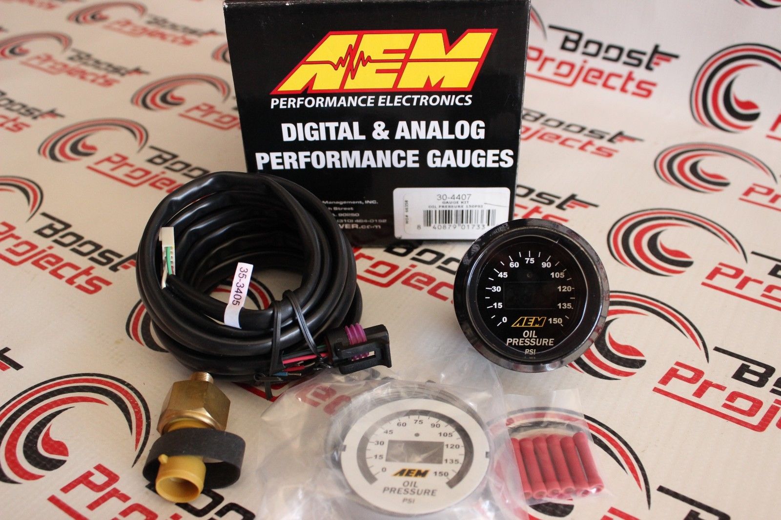 AEM 52MM Digital 0150psi Round Oil Pressure Gauge Electrical 304407