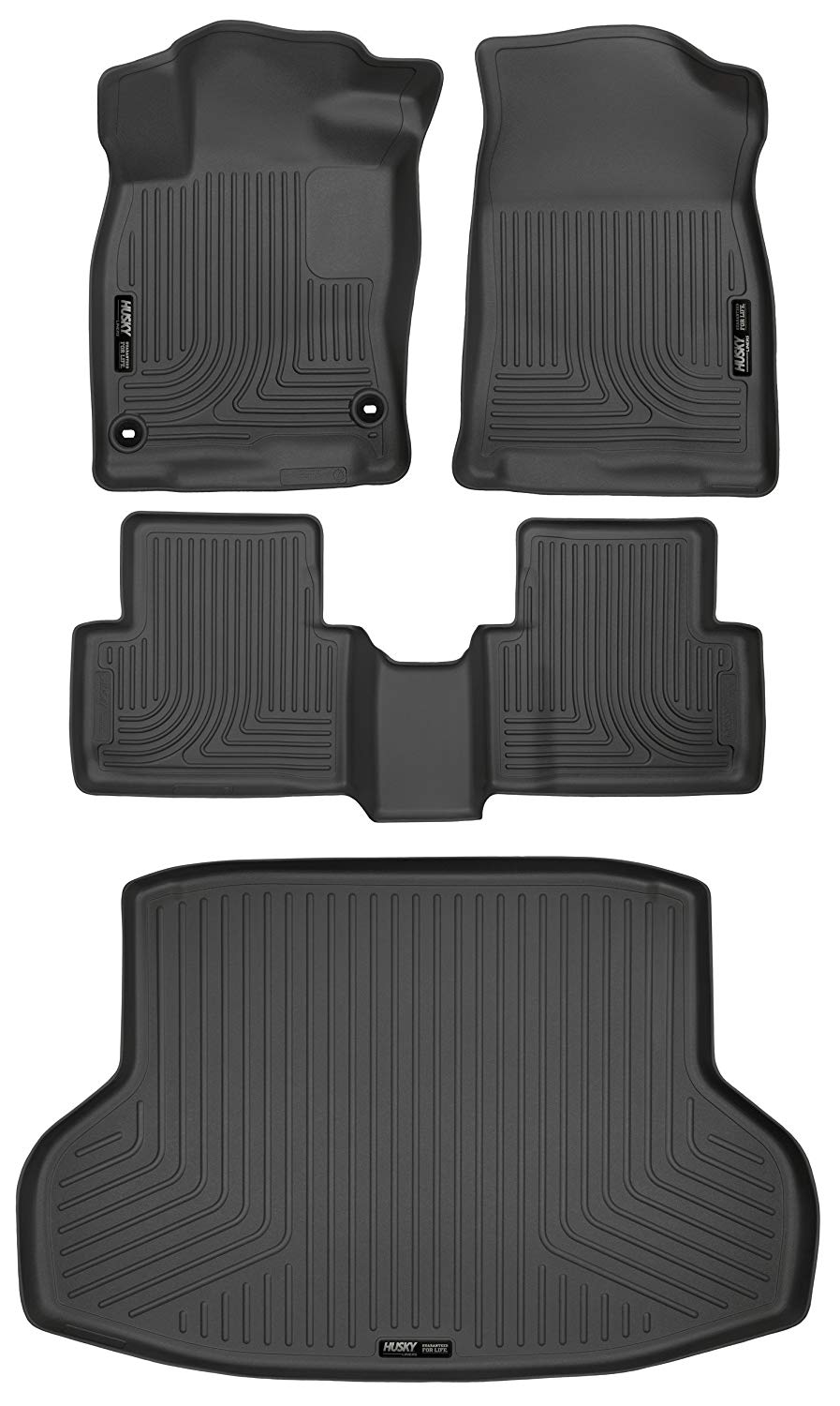 Husky Front & 2nd Row & Trunk Liners for 1618 Honda Civic Sedan 2019