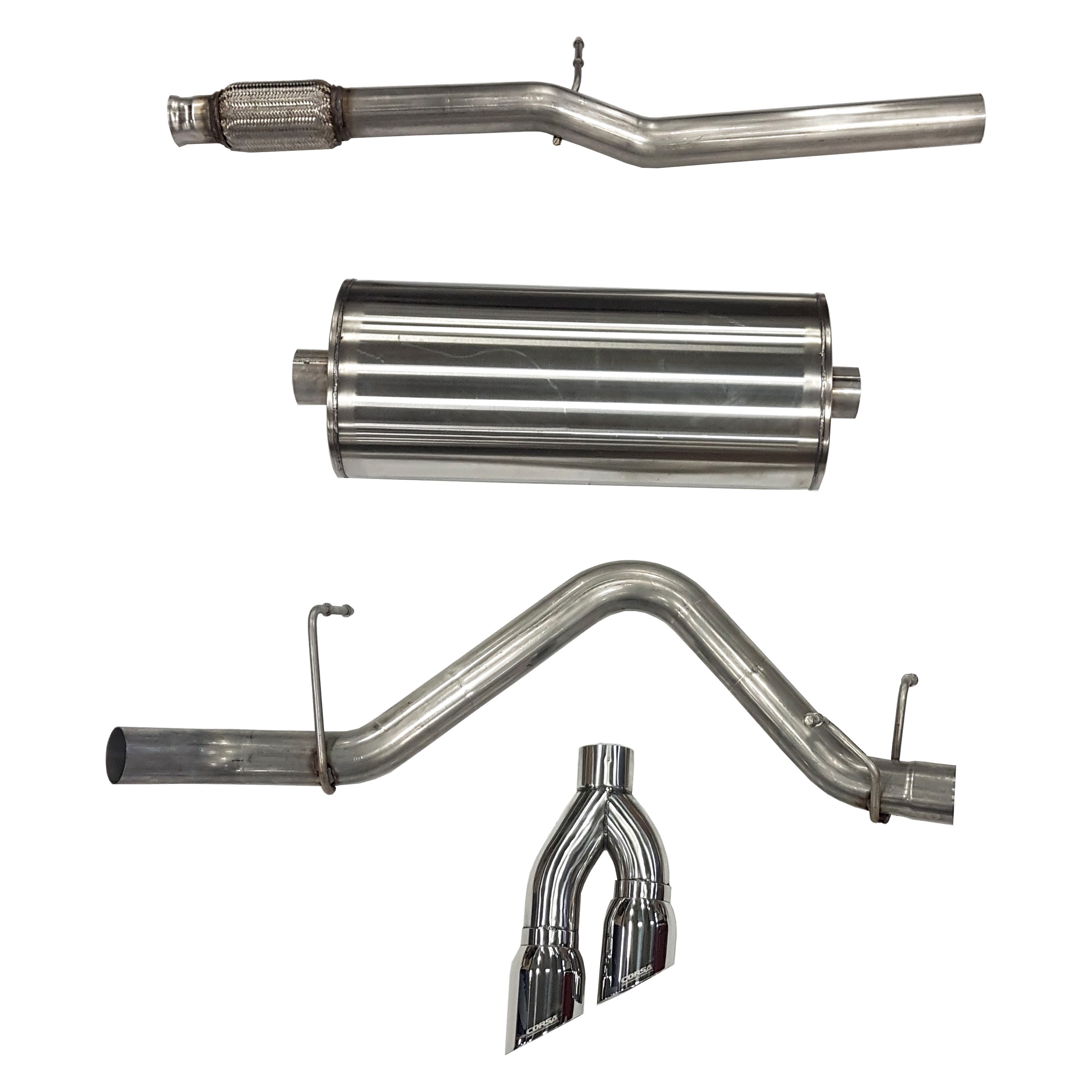 CORSA 3.0" Single Side Exit Catback Exhaust System for 19+ Silverado 5
