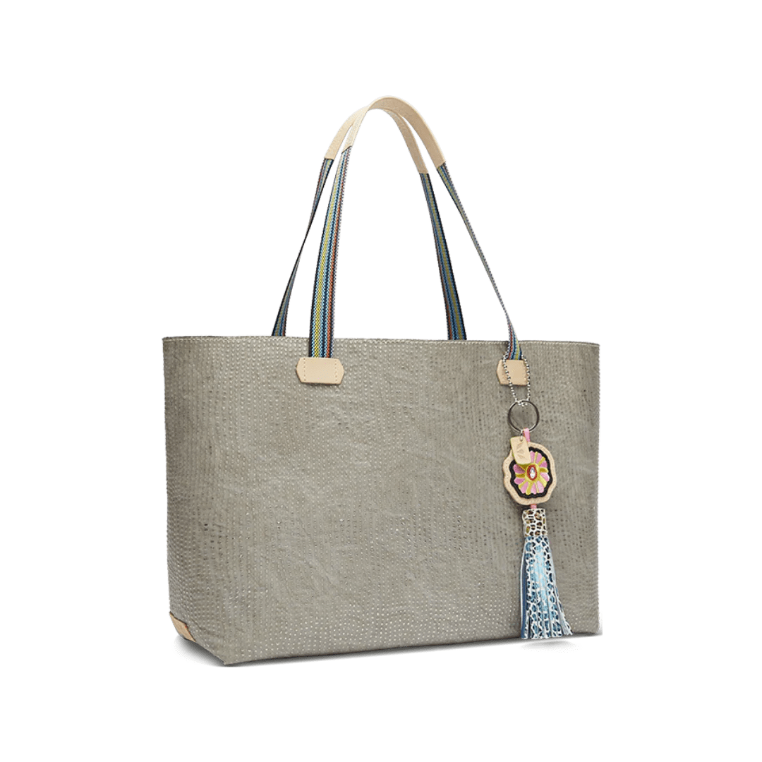 Stylish Gray Breezy Tote with Juanis Charm Consuela Bags