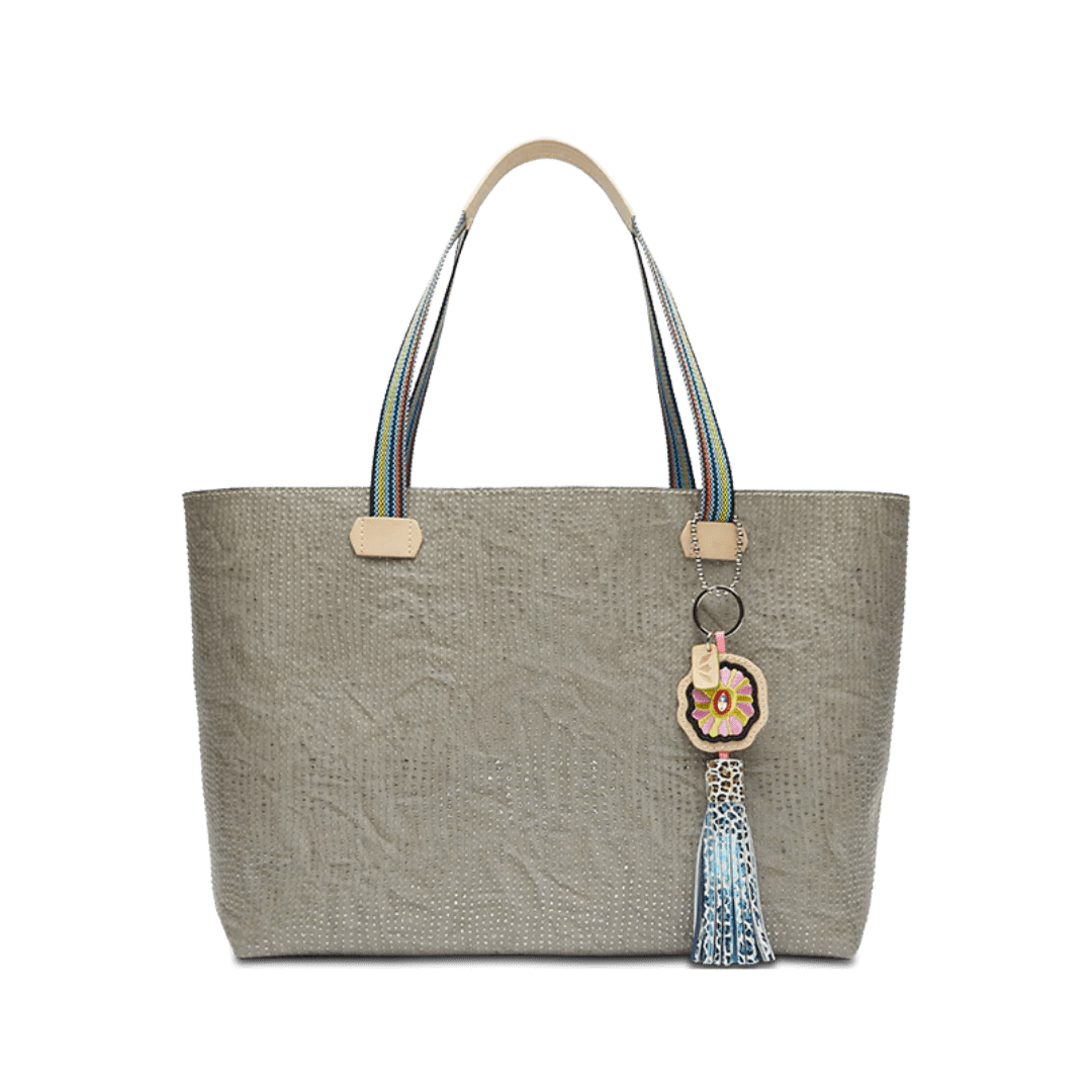 Stylish Gray Breezy Tote with Juanis Charm Consuela Bags