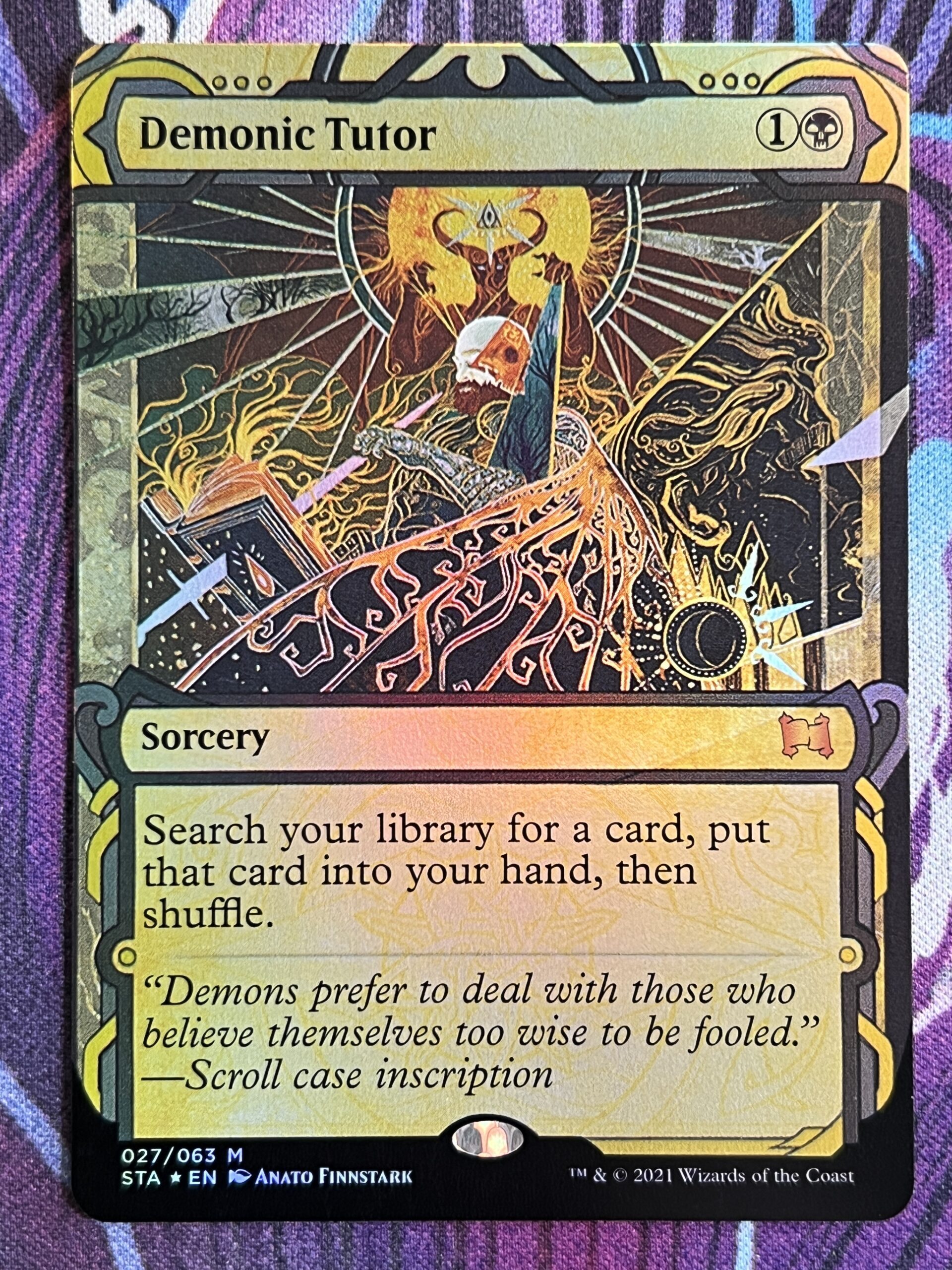 Demonic Tutor STA Foil Bootleg Mage