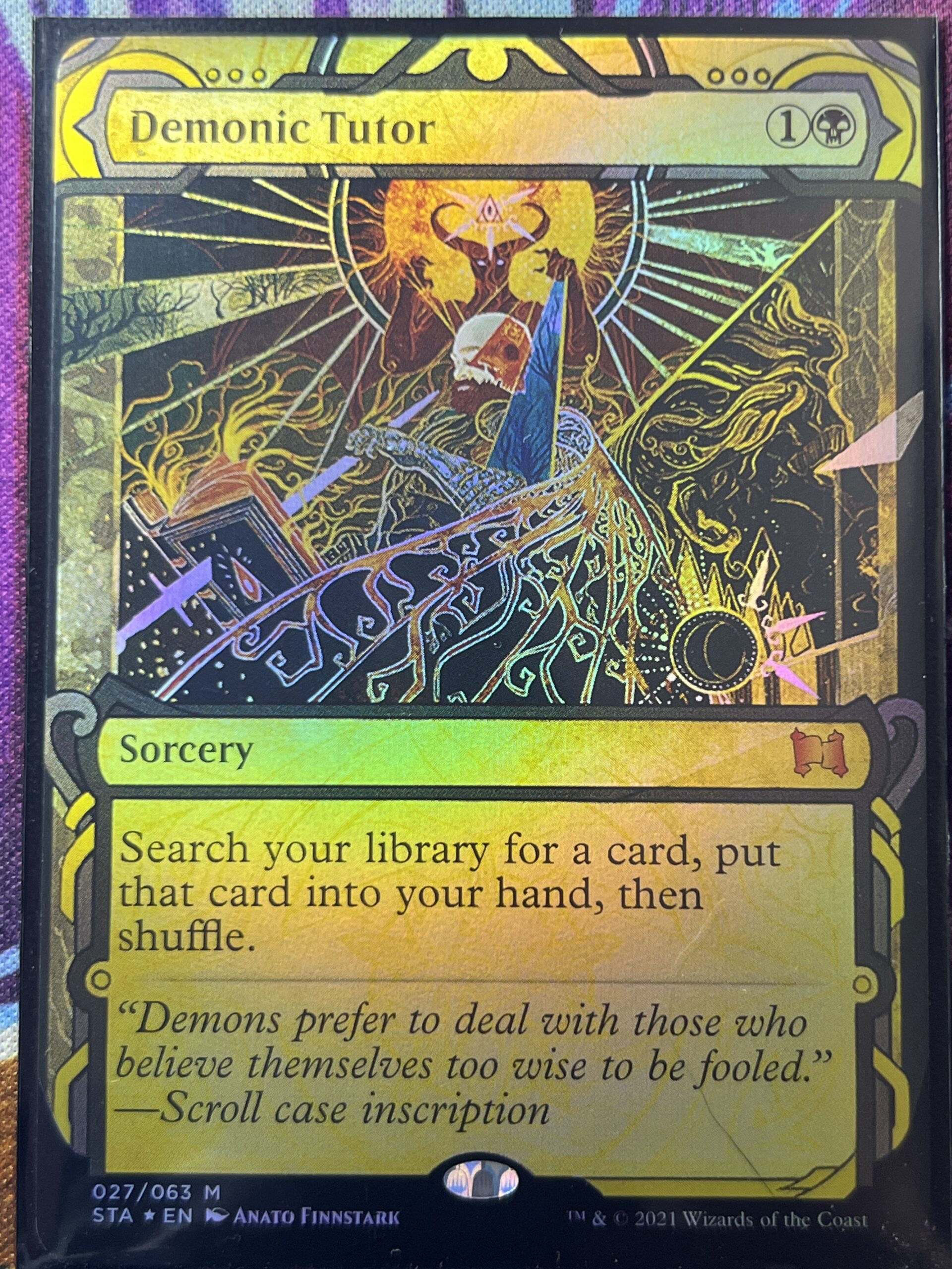 Demonic Tutor STA Foil Bootleg Mage