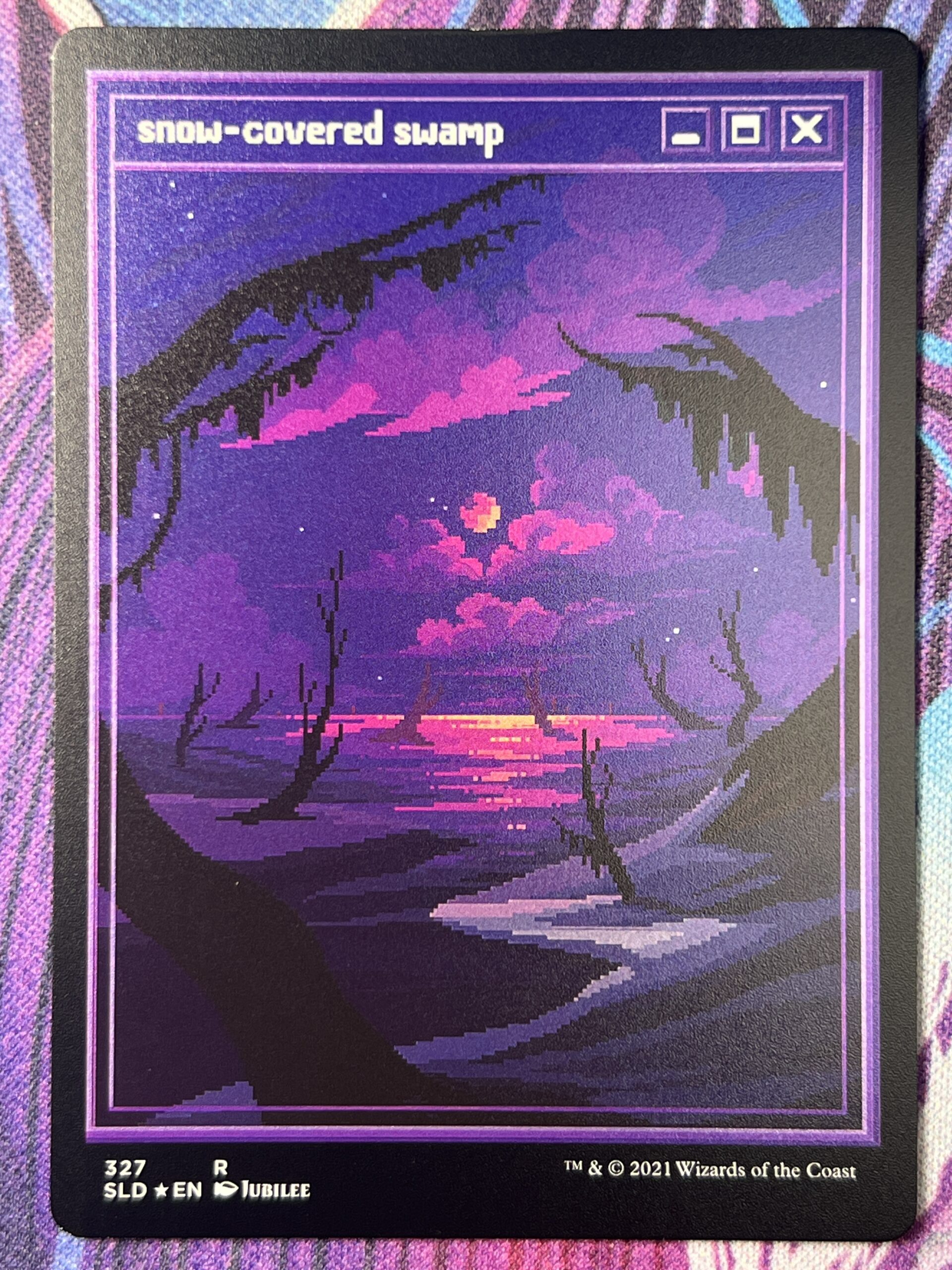 Etched Foil SLD SnowCovered Pixel Land Bundle Bootleg Mage