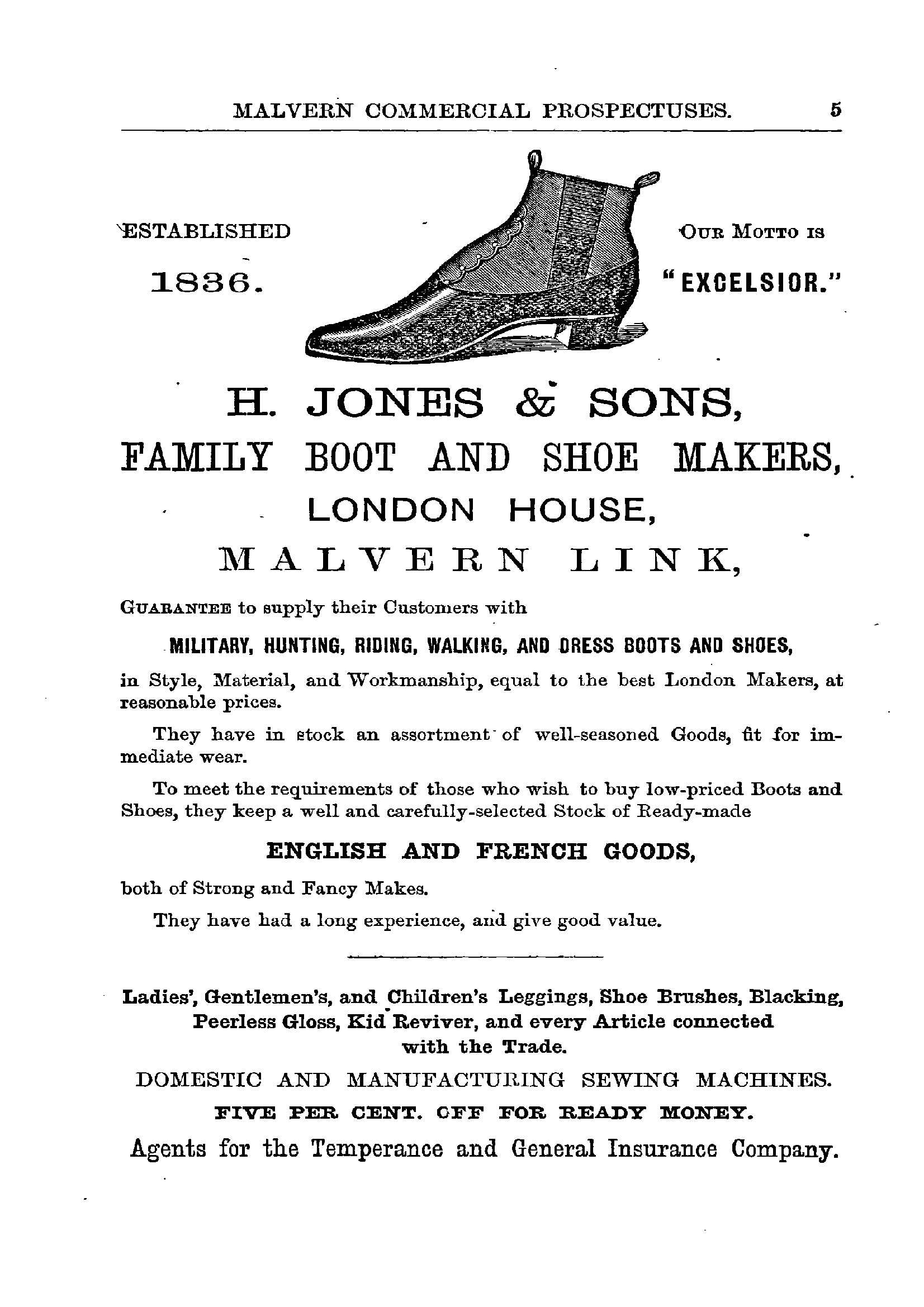 Centenary Henry Jones & Sons, bespoke bootmakers