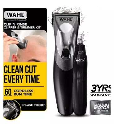 Wahl HomeCut Travel Size Male Hair Cutting Kit, Black, 18 Piece Set