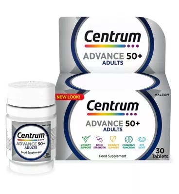 Centrum Advance 50+ Multivitamins & Minerals, 30 Tablets Boots Ireland