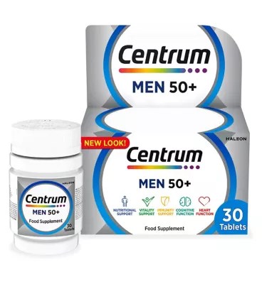 Centrum Men 50+ Multivitamins & Minerals, 30 Tablets Boots Ireland