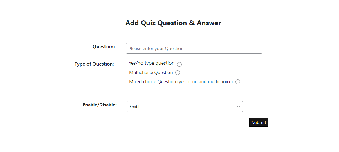 Product Quiz Plugin for WordPress Bootsgrid