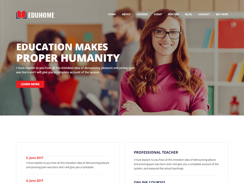 Eduhome Education HTML Template Bootstrap Templates