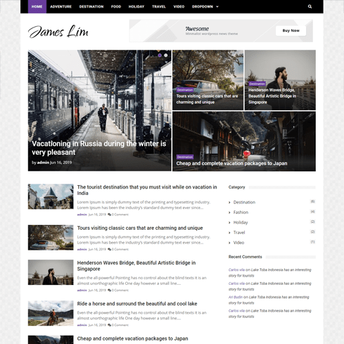 Bootstrap blog template simple and clean BootNews
