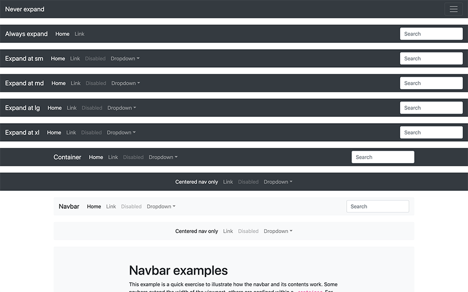 Examples · Bootstrap 5 繁體中文文件 六角學院 v5.0