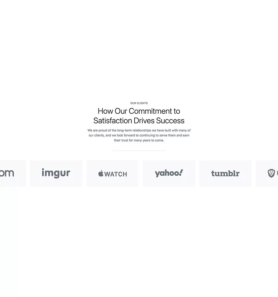 Bootstrap 5 Marquee Infinite Scrolling for Client Logos in Reverse