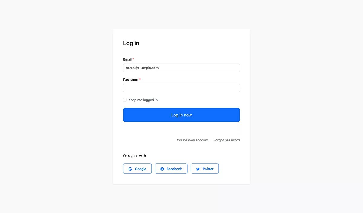 Bootstrap 5 Login Form with Social Login Buttons BootstrapBrain