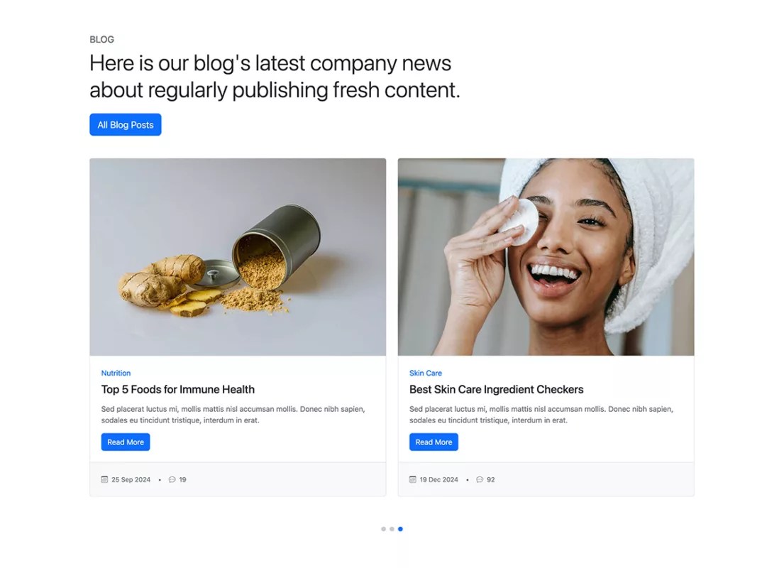 Bootstrap 5 Blog Post Carousel Example BootstrapBrain